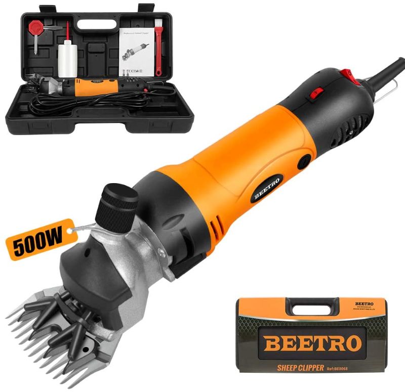 Photo 1 of BEETRO 500W, Electric Professional Sheep Shears, Animal Grooming Clippers for Sheep Alpacas Goats and More, 6 Speeds Heavy Duty Farm Livestock Haircut
