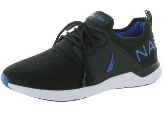 Photo 1 of Nautica Kappil Youth Saga Boys Mesh Lace Up Casual and Fashion Sneakers, BLACK/BLUE, SIZE 4
