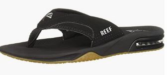 Photo 1 of Reef Men's Fanning Flip-Flop, BLACK, SIZE 11
