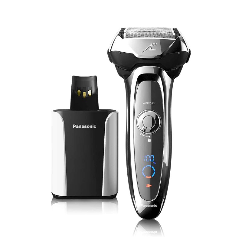 Photo 1 of Panasonic Arc5 Electric Razor for Men, 5 Blades Shaver and Trimmer - Sensor Technology, Automatic Clean and Charge Station, Wet Dry, Silver
