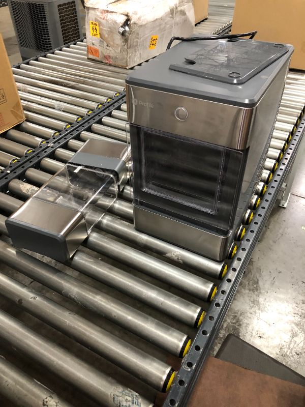 Photo 3 of GE Profile Opal | Countertop Nugget Ice Maker with Side Tank | Portable Ice Machine Makes up to 24 lbs. of Ice Per Day | Stainless Steel Finish
