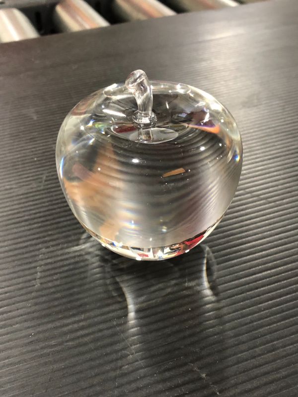 Photo 2 of Amlong Crystal Optical Crystal Apple Paperweight 3 inch Diameter with Gift Box
