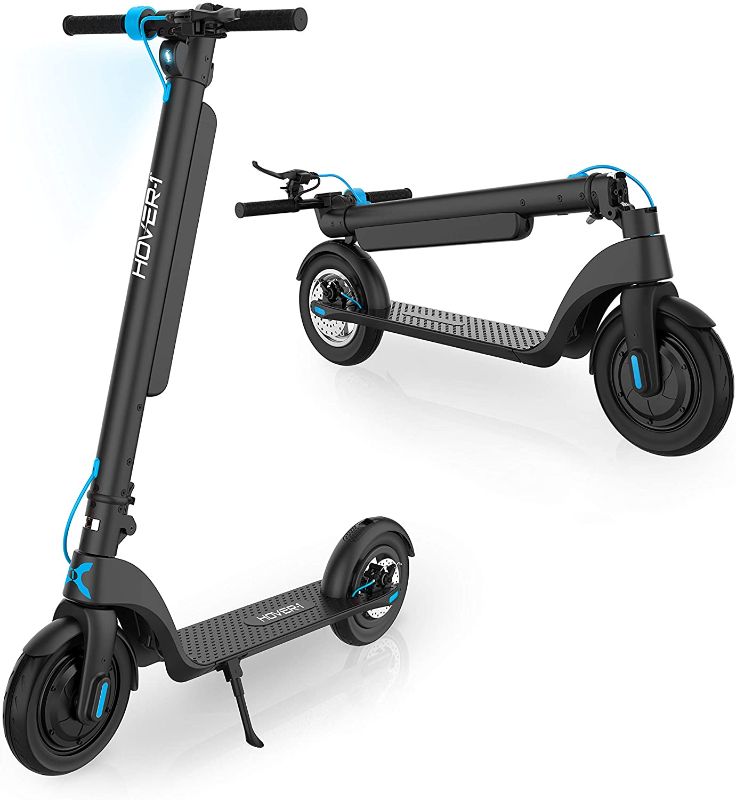 Photo 1 of Hover-1 Blackhawk Electric Folding Kick Scooter | 18MPH, 28 Mile Range, 6HR Charge, LCD Display, 10 Inch High-Grip Tires, 220LB Max Weight, Certified & Tested - Safe for Kids, Teens & Adults,
