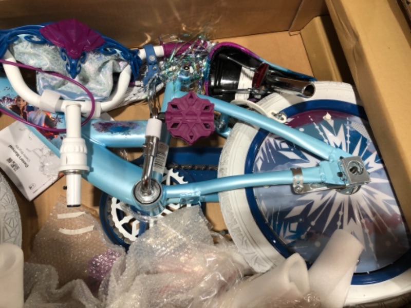 Photo 4 of 
Disney Frozen 2 Kid's Bikes by Huffy, 12" or 16" Wheels, Quick Connect Assembly, Handlebar Bin Streamers

