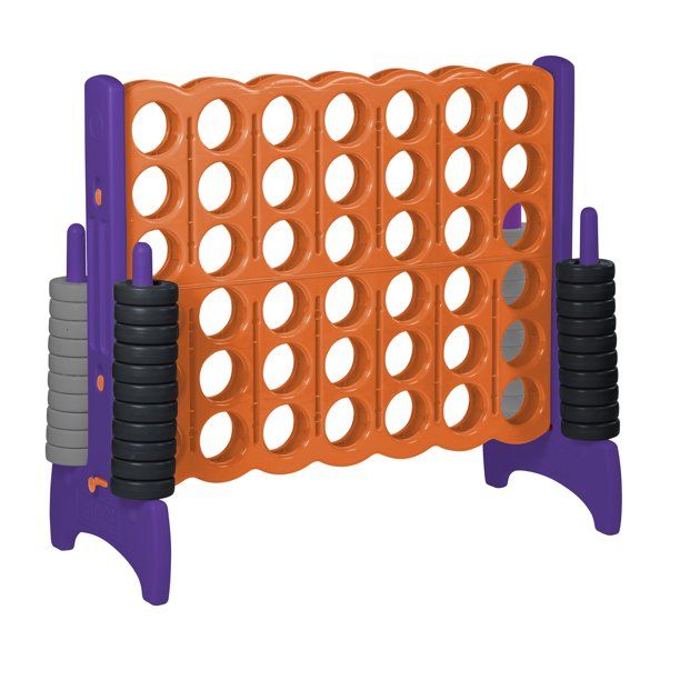 Photo 1 of ECR4Kids 4 Foot Jumbo 4 to Score Giant Game Set, Orange and Purple
