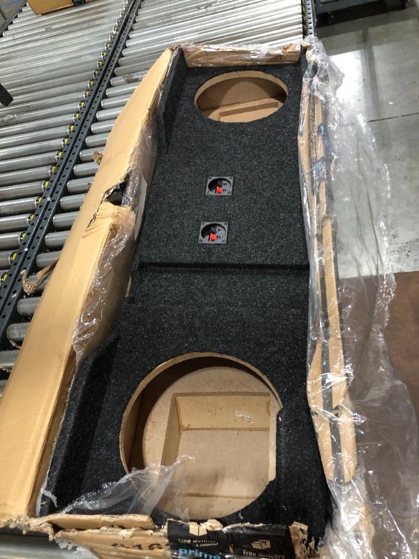 Photo 1 of Bbox Dual 10 Inch Subwoofer Sealed Enclosure - Fits 1999-2006 Chevrolet/GMC Crew Cab - Heavy Duty Car Subwoofer Boxes & Enclosures - Subwoofer Box Improves Audio Quality, Sound and Bass - Charcoal
