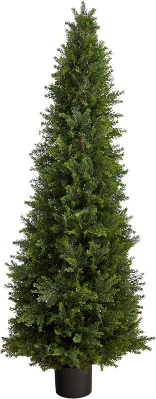 Photo 1 of 5.5ft. Cypress Cone Topiary Artificial Tree UV Resistant (Indoor/Outdoor)
