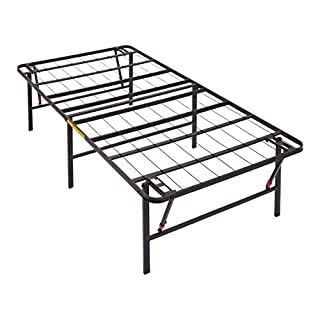 Photo 1 of Amazon Basics Foldable Metal Platform Bed Frame with Tool Free Setup, 18 Inches High, Twin, Black