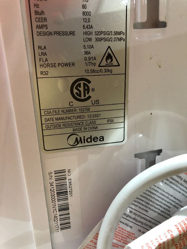 Photo 1 of MIDEA EasyCool Window Air Conditioner - Cooling, Dehumidifier, Fan with remote control - 8, 000 BTU, Rooms up to 350 Sq. Ft