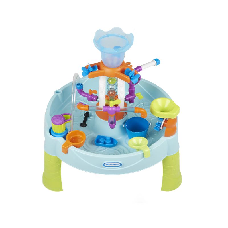 Photo 1 of Little Tikes Flowin' Fun Water Table with 13 Piece Pipes & Tower Waterfall Accessory Set, Outdoor Toy Play Set for Toddlers Kids Boys Girls Ages 2 3 4+ Year Old