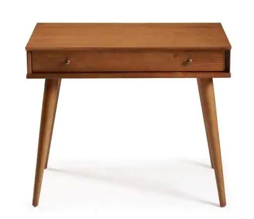 Photo 1 of Camaflexi Mid-Century 1-Drawer Castanho Desk