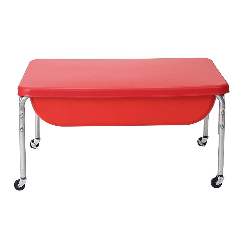 Photo 1 of Children's Factory 18"H Sensory Table & Lid Set, 1135-18, Red, Indoor - Outdoor Play Equipment, Kids Special Needs Activity for Preschool or Classroom
