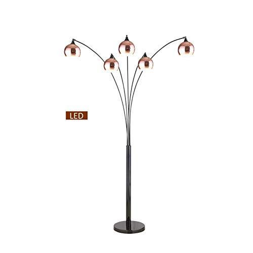 Photo 1 of Artiva USA LED9656BRC Amore 86" Two-Tone LED Floor Lamp with Dimmer 5000 Lumen, Rose Copper & Jet Black
