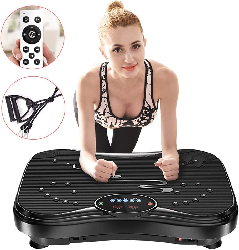 Photo 1 of Vibration Platform Whole Body Massager Machine Exercise Fitness Plate, BLACK