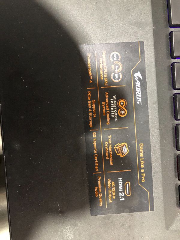 Photo 8 of GIGABYTE AORUS 17G YD- 17.3” FHD IPS Anti-Glare 300Hz, Intel Core i7, NVIDIA GeForce RTX 3080 Laptop GPU 8GB GDDR6, 32GB RAM, 512GB SSD, Win10 Home, Gaming Laptop (AORUS 17G YD-73US345SH)
