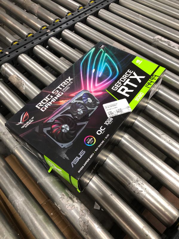 Photo 2 of ASUS ROG Strix NVIDIA GeForce RTX 3080 OC Edition Gaming Graphics Card (PCIe 4.0, 12GB GDDR6X, LHR, HDMI 2.1, DisplayPort 1.4a, Axial-tech Fan Design, 2.9-Slot, Super Alloy Power II, GPU Tweak II)
