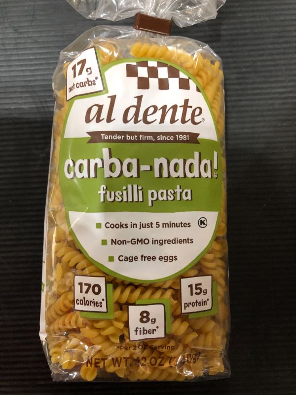 Photo 3 of Al Dente Carba-Nada Fusilli, Yellow, 12 Oz (Pack of 6)
