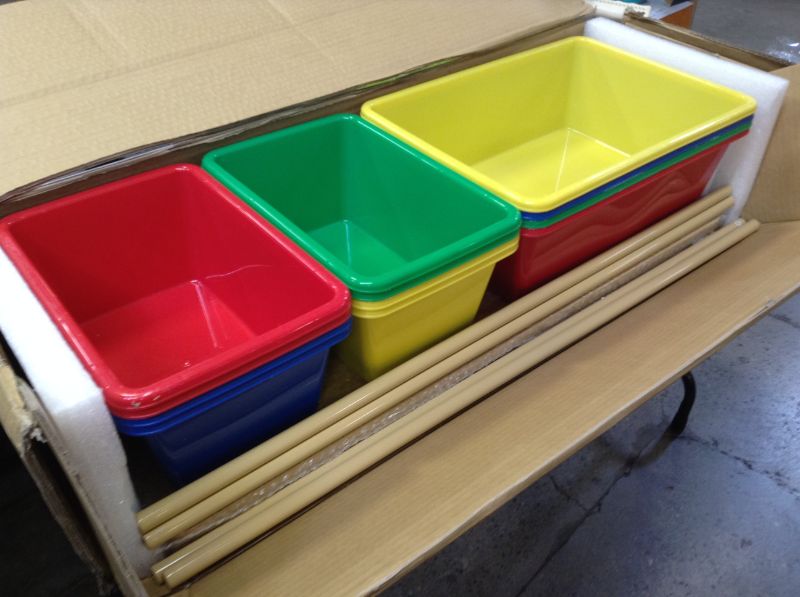 Photo 2 of Honey-Can-Do 12-Bin Storage Oraganizer for Kids with Removable Plastic Bins in Natural
