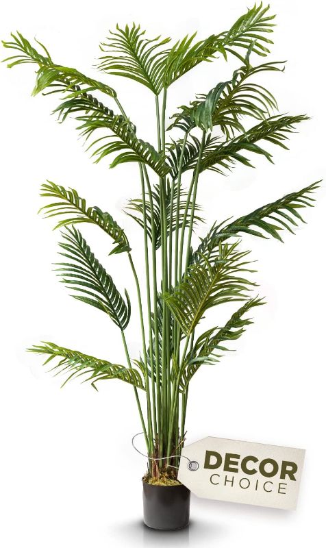 Photo 1 of Artificial Palm Tree, Artificial Plants for Indoor Home Decor, Tall Fake Plants for Office, Artificial Palm Tree and Large Plants for Living Room Decor, Indoor Tropical Fake Plants, 6ft
