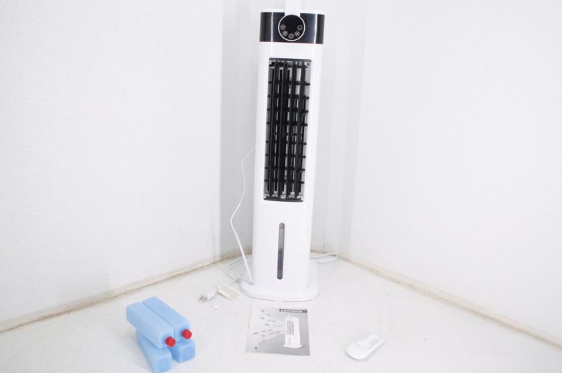 Photo 1 of Uthfy Evaporative Air Cooler, 30" Tower Fan that Blow Cold Air with Remote Control, 3 Speeds, 12H Timer, Oscillating Bladeless Cooling Fans for Bedroom Home Office