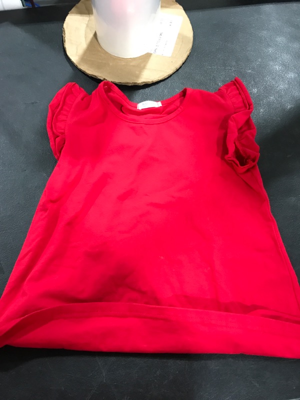 Photo 1 of Arshiner Little Girls Plain Flutter T Shirts Basic Ruffle Sleeve Tank Tops Blouse Tee
SIZE 8-10 YEARS 