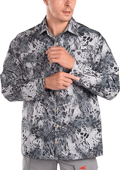 Photo 1 of KastKing ReKon Men's Fishing Shirts, Long Sleeve Button-Down Shirts UPF 50+ Sun Protection Quick-Dry Printed for Outdoor
SIZE X LARGE 