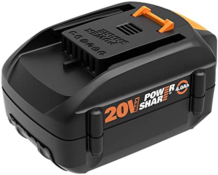 Photo 1 of WORX WA3578 - PowerShare 20V 4.0Ah, Lithium Ion High Capacity Battery, Orange and Black
