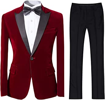 Photo 1 of Cloudstyle Mens 2-Piece Suit Peaked Lapel 1 Button Tuxedo Slim Fit Dinner Jacket Pants
SIZE XL 