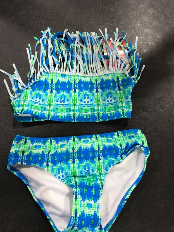 Photo 2 of Kanu Surf Girls' Kelly Beach Sport Fringe 2-Piece Bikini Swimsuit
SIZE 8 