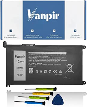 Photo 1 of Vanpir YRDD6 Laptop Battery Replacement for Dell Inspiron 5481 5482 5491 2-in-1 3493 3582 3593 3793 7586 5480 5485 5491 5493 5584 5585 5590 5593 5594 5598 Vostro 3491 5481 5581 5490 5590 Series 42Wh
