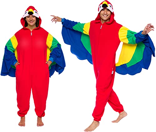 Photo 1 of FUNZIEZ! Adult Unisex Parrot Pajamas - Plush One Piece Animal Costume - Comfortable Jumpsuit (Large)
SIZE LARGE 