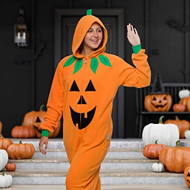 Photo 1 of FUNZIEZ! Pumpkin Jack O Lantern Costume - One Piece Novelty Jumpsuit
SIZE XS 