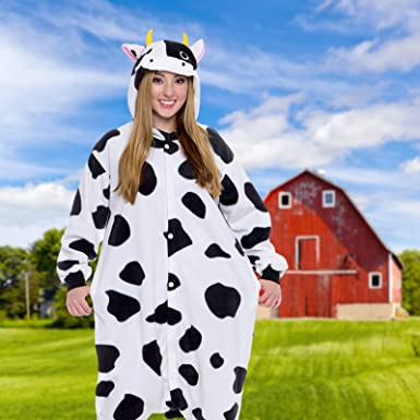 Photo 1 of Silver Lilly Adult Plush Cow One Piece Cosplay Animal Costume
LARGE 