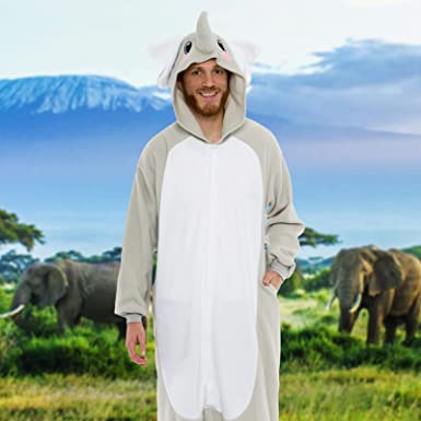 Photo 1 of Adult Elephant Animal One Piece Unisex - Plush Cosplay Elephant Costume by Silver Lilly
X SMALL 