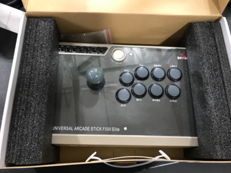 Photo 2 of MAYFLASH Arcade Stick F500 Elite with Sanwa Buttons and Sanwa Joysticks for Xbox Series X/PS4/PS3/Xbox One/Xbox 360/Nintendo Switch/Android/PC Windows/NEOGEO mini/SEGA MEGA DRIVE/SEGA GENESIS
