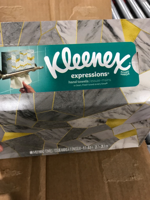 Photo 3 of 6 Boxes Kleenex Expressions Hand Towels, Single-Use Disposable Paper Towels 60/B
