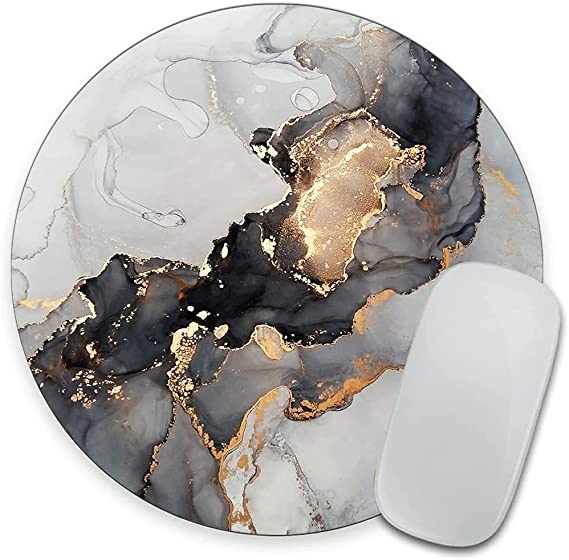 Photo 1 of Round Mouse Pad,White Black Golden Marble Mouse Pad?Waterproof Non-Slip Rubber Office Gaming Accessories Desk Decor Mouse Pads for Computers Laptop
PACK OF 5 