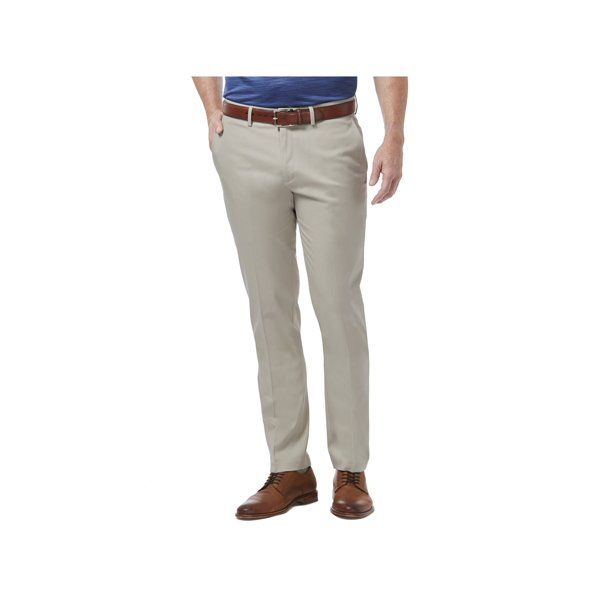 Photo 1 of Haggar Men's Premium No Iron Khaki Flat Front Pant Slim Fit HC10890 
34W x 36L
