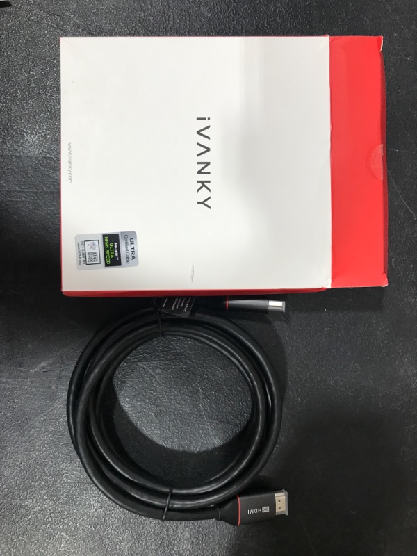 Photo 2 of 8K HDMI 2.1 Cable 10FT/3M, IVANKY Certified High Speed HDMI 2.1 Cable, 4K@120Hz 8K@60Hz 48Gbps 144Hz, 7680P, DTS:X, eARC, HDR, for Roku TV/PS4 5/Xbox Series X
