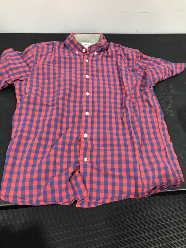 Photo 2 of Dubinik® Mens Short Sleeve Button Down Shirts 100% Cotton Plaid Casual Shirt with Pocket
SIZE LARGE 