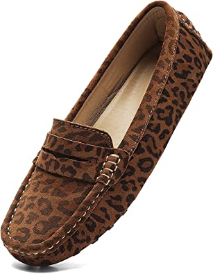 Photo 1 of Osslue Women's Suede Leather Casual Penny Loafers Retro Ladies Moccasins Driving Mocs Comfort Slip-On Fashion Boat Shoes Classic Flats
SIZE 10 