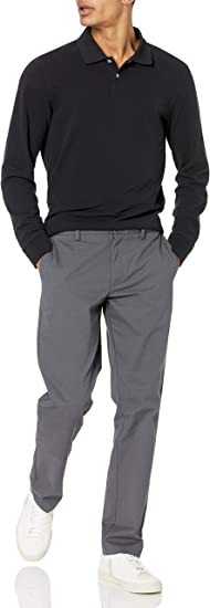 Photo 1 of Amazon Essentials Men's Slim-Fit Wrinkle-Resistant Flat-Front Chino Pant
