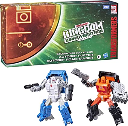 Photo 1 of Transformers Generations War for Cybertron Golden Disk Collection Chapter 1, Autobot Road Ranger and Autobot Puffer, Amazon Exclusive, Ages 8 and Up
