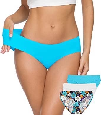 Photo 1 of ALTHEANRAY Women’s Seamless Hipster Underwear No Show Panties Soft Stretch Bikini Underwears Multi-Pack
X LARGE 