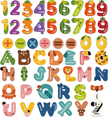 Photo 1 of Mideer Magnetic Letters and Numbers for Toddlers,ABC Learning Resources Alphabet Toys,Alphabet Magnets Letter Magnets for Kids for Fridge Magnets for Babies,Animal Refrigerator Magnets for White Board
