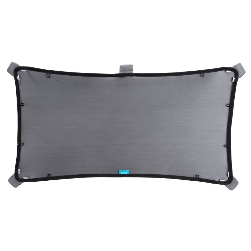 Photo 1 of Brica Magnetic Stretch-to-Fit Window Shade in Black
