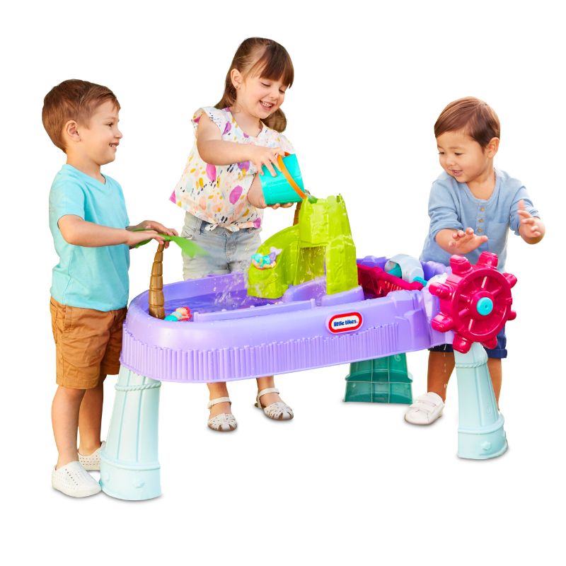 Photo 1 of Little Tikes Mermaid Island Wavemaker Water Table with Five Unique Play Stations and Accessories
