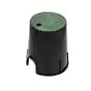 Photo 1 of 6 in. Round Valve Box and Cover, Black Box, Green ICV Cover. LOT OF 2.
