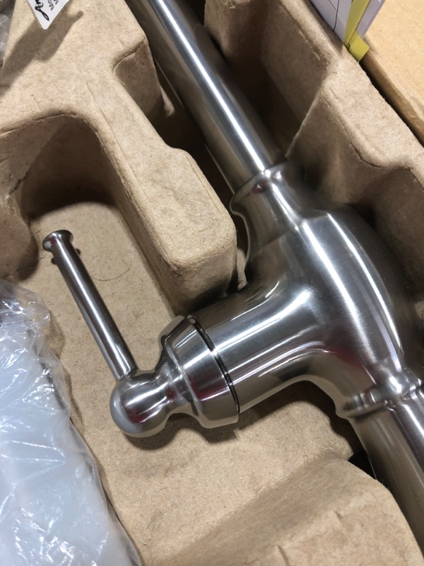 Photo 6 of AMERICAN STANDARD Marchand Single Handle Pull-Down Sprayer Kitchen Faucet in Stainless Steel. OPEN BOX. PRIOR USE.
