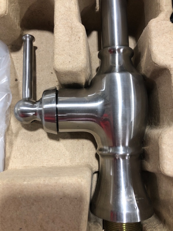 Photo 6 of AMERICAN STANDARD Marchand Single Handle Pull-Down Sprayer Kitchen Faucet in Stainless Steel. OPEN BOX. PRIOR USE.
